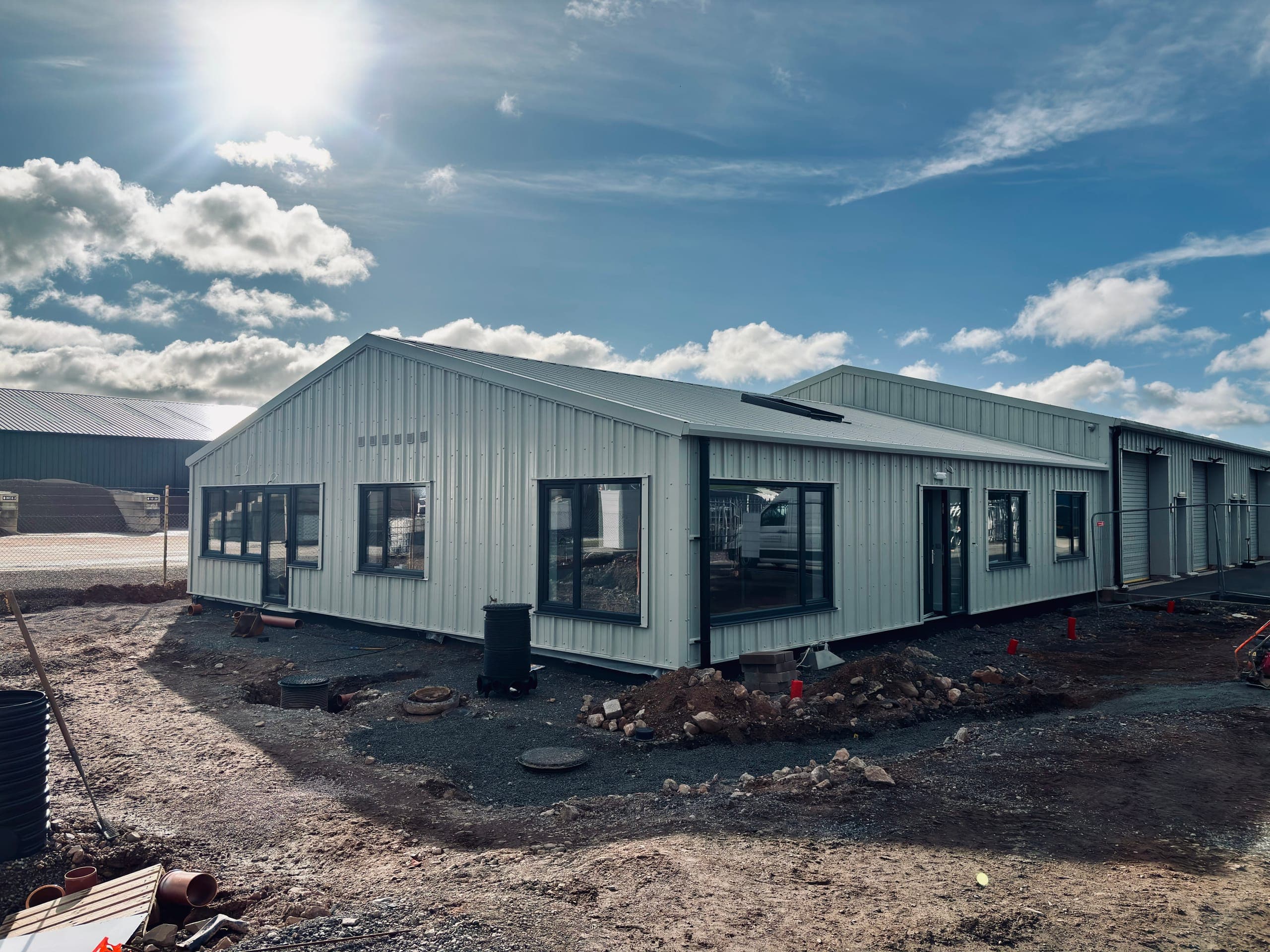 Completed forestry office extension at Dalbeattie