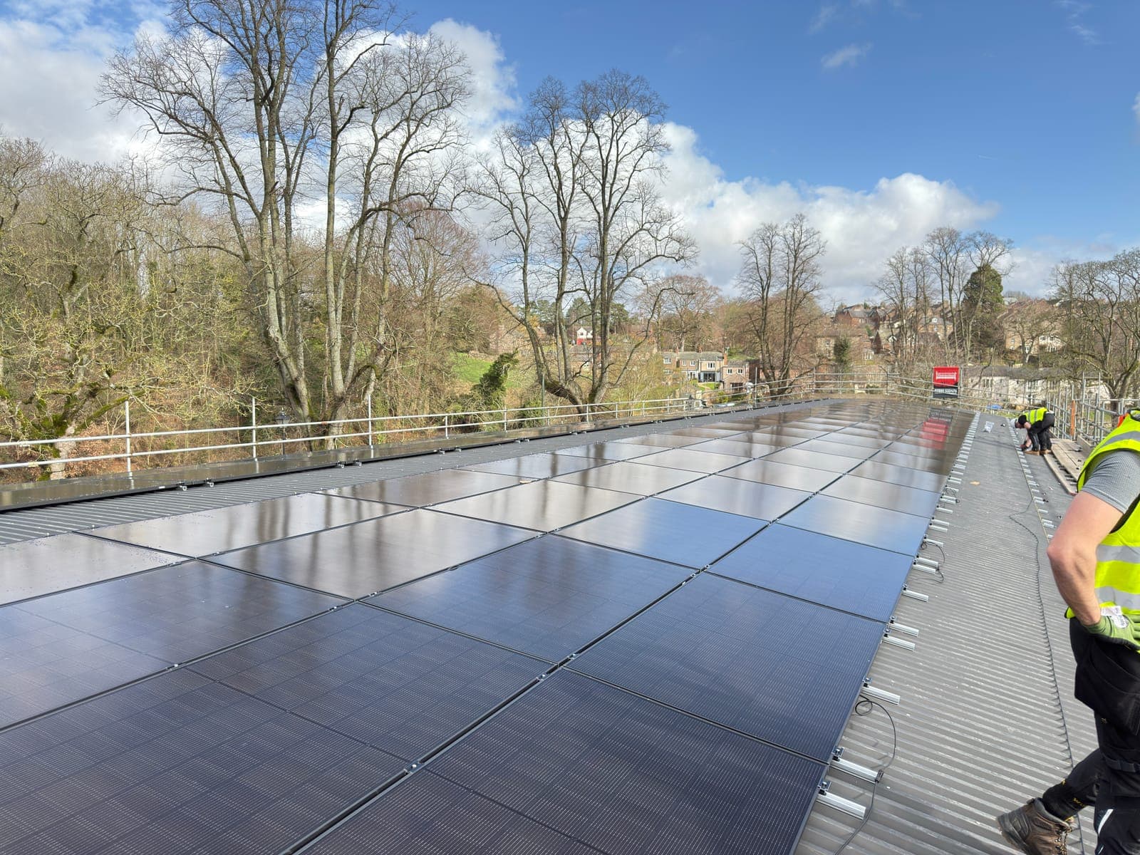 Solar PV array across the leisure centre roof