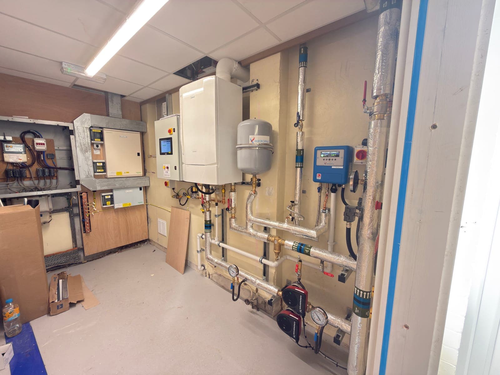 The completed plant room