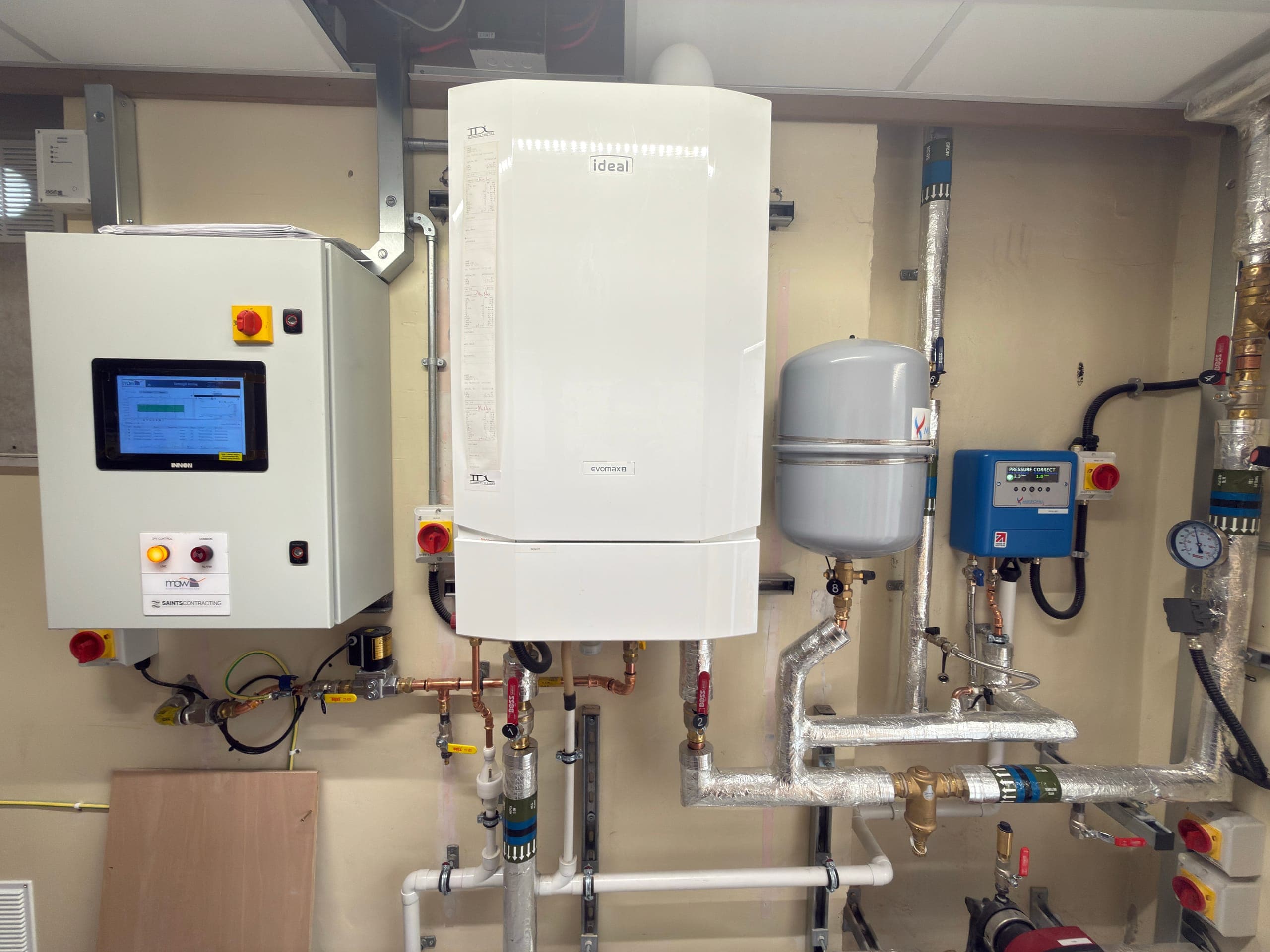 Plant room and heating installation, Ormsgill Community Centre